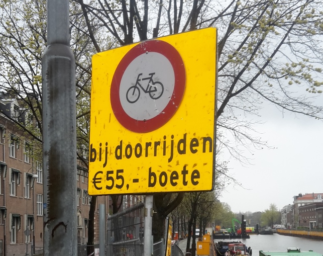 Feedback sign: 55 euro fine